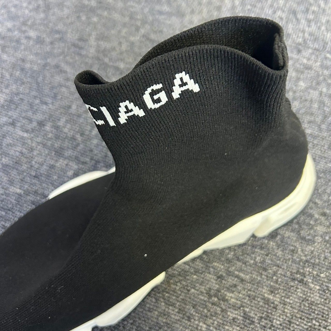 美品　バレンシアガ　スニーカー　ハイカット　ソックス　ブラック　25cm BALENCIAGA バレンシアガ ハイカットシューズ ソックス