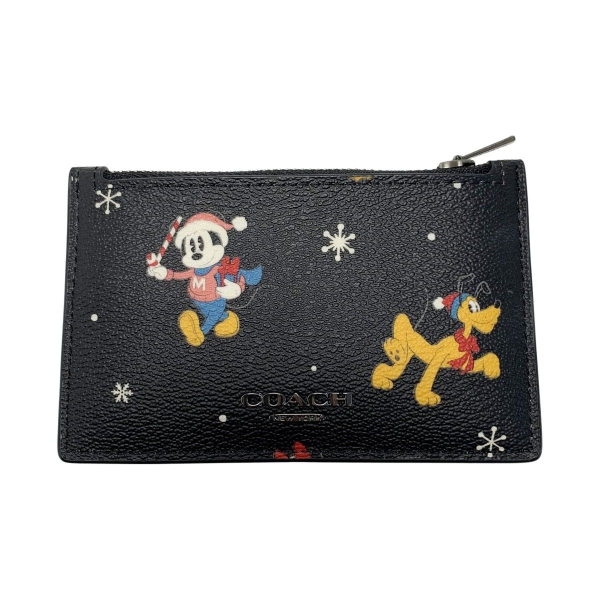 COACH コーチ ×ディズニー カードケース CM725 ブラック×マルチ レディース