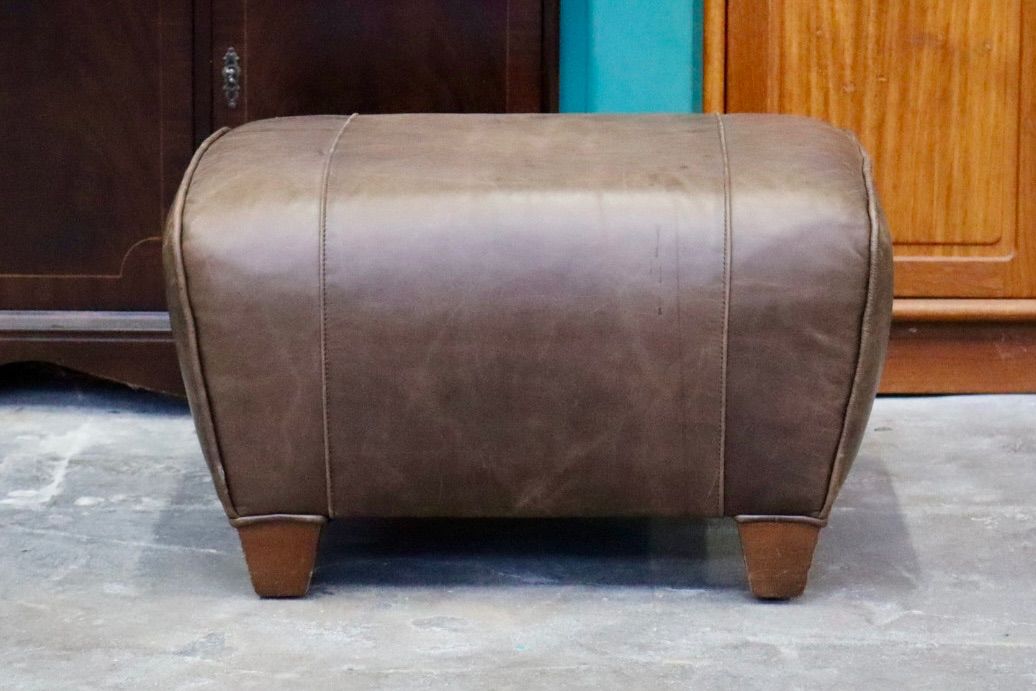 GMIK558D Pottery Barn ポッタリーバーン マンハッタンレザー オットマン スツール 本革 アメリカ ヴィンテージ NEXPOTALLINN_EU