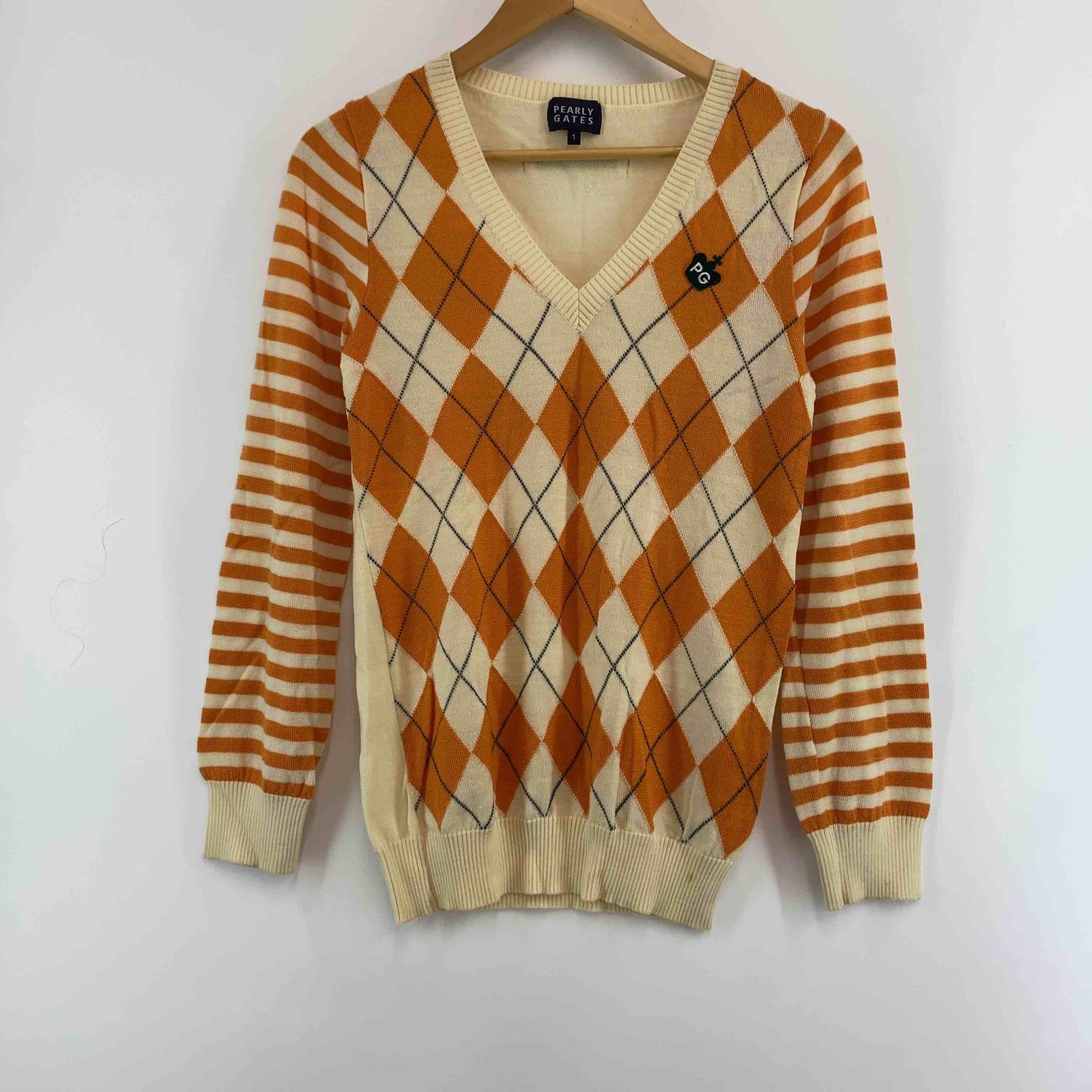 パーリーゲイツ　アーガイルチェック　セーター パーリーゲイツアーガイルチェックセーター