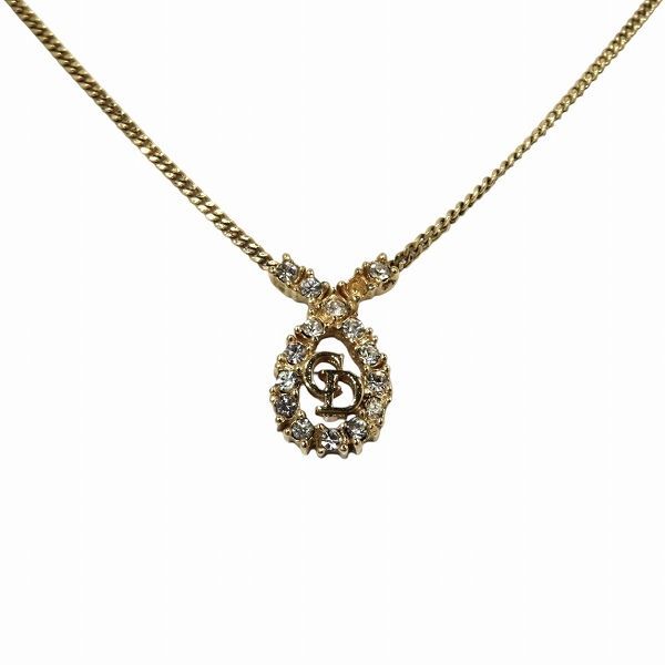 ディオール DIOR リボンモチーフ ペンダント ストーン ブランド小物 ネックレス レディース