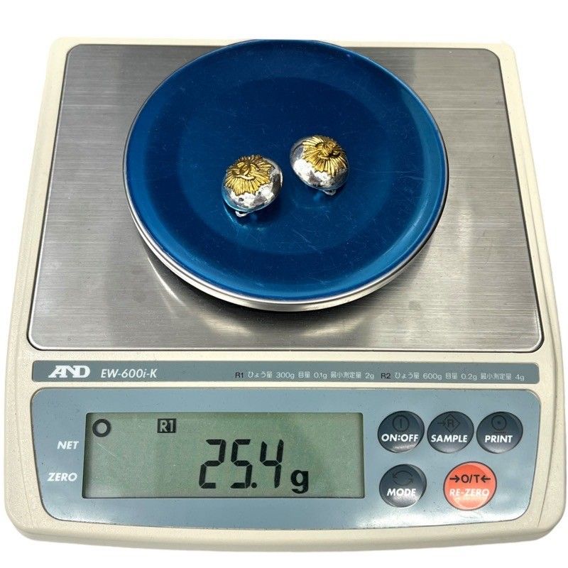 CHANEL シャネル 96A ゴールド×シルバー メタル×GP イヤリング  