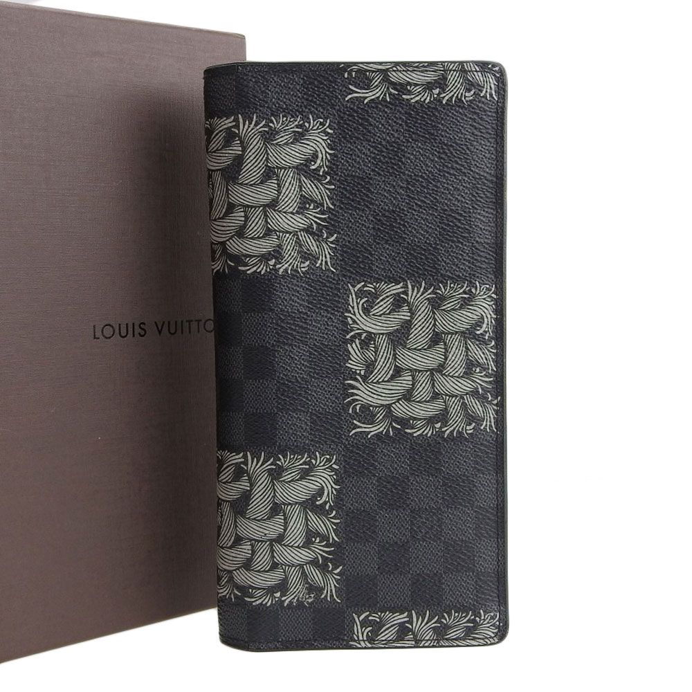 本物保証】 箱付 美品 ルイヴィトン LOUIS VUITTON ダミエ グラフィット ポルトフォイユ ブラザ クリストファーネメス ロープ  N61211 - メルカリ