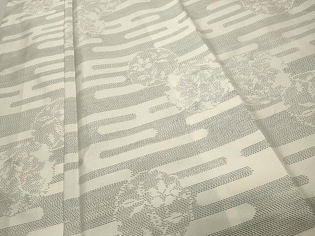 平和屋着物□本場白大島紬 雪輪花文 正絹 逸品 CAAP6490yk