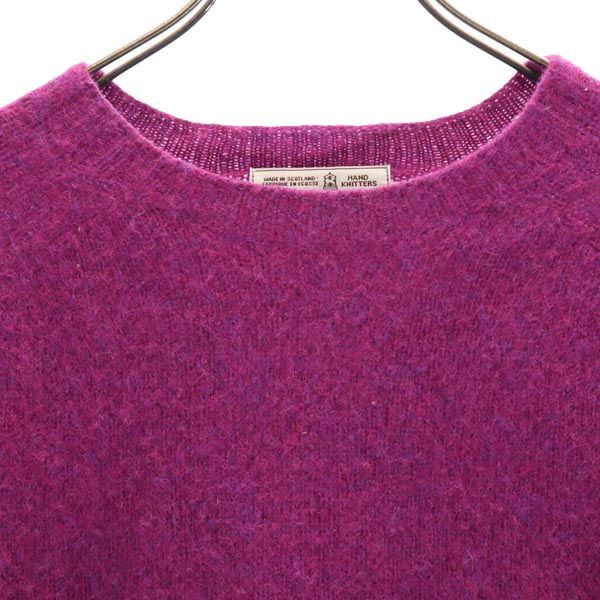 インバーアラン 英国製 長袖 セーター 38 パープル系 INVERALLAN