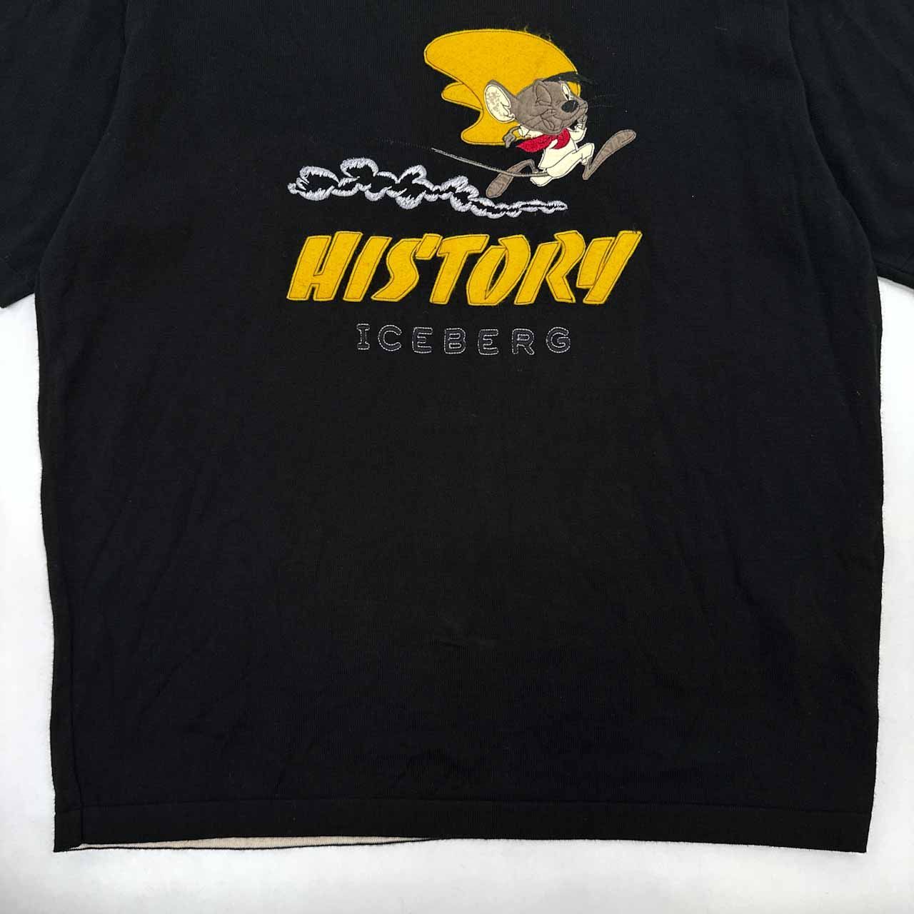 イタリア製 HISTORY ICEBERG × WARNER BROS. スピーディー・ゴンザレス コラボ 半袖 コットン ニット Tシャツ V/L