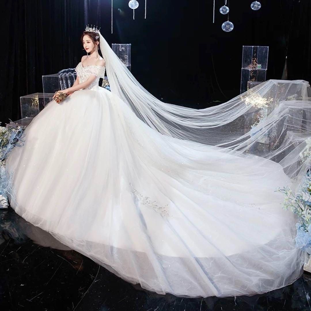 フレンチテイスト　ウェディングドレス　結婚式　前撮り　オフショルダー 新品未使用 【フレンチテイスト】オフショルダーウェディング