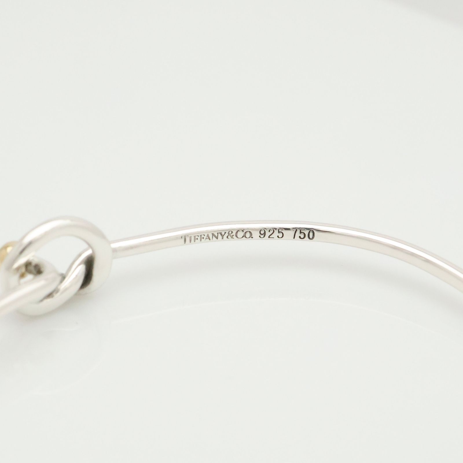 Tiffany ティファニー 750 925 バングル ブレスレット ラブノット 楽天市場】TIFFANY&Co. ティファニー 925×750 ラブノットリング
