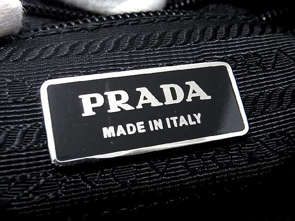 ■極美品■ PRADA プラダ テスートナイロン ショルダーバッグ クロスボディ 肩掛け 斜め掛け メンズ レディース ブラック系 AD7836hZ
