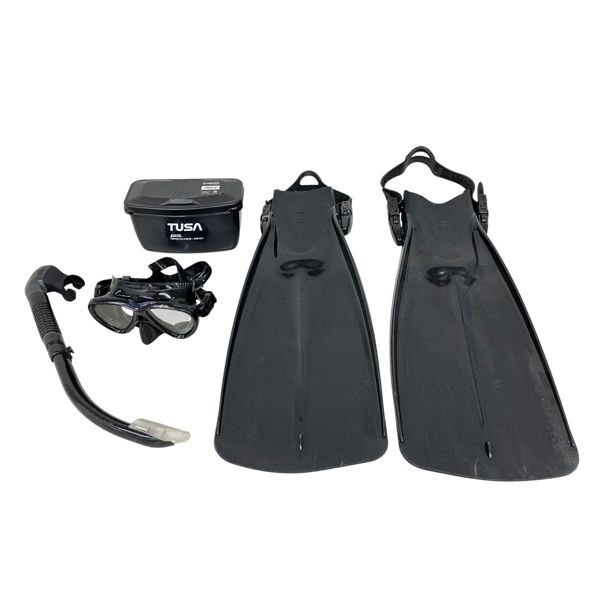 TUSA M-211SQB ゴーグル フィン セット スキューバーダイビング用品 ジャンク K10521302