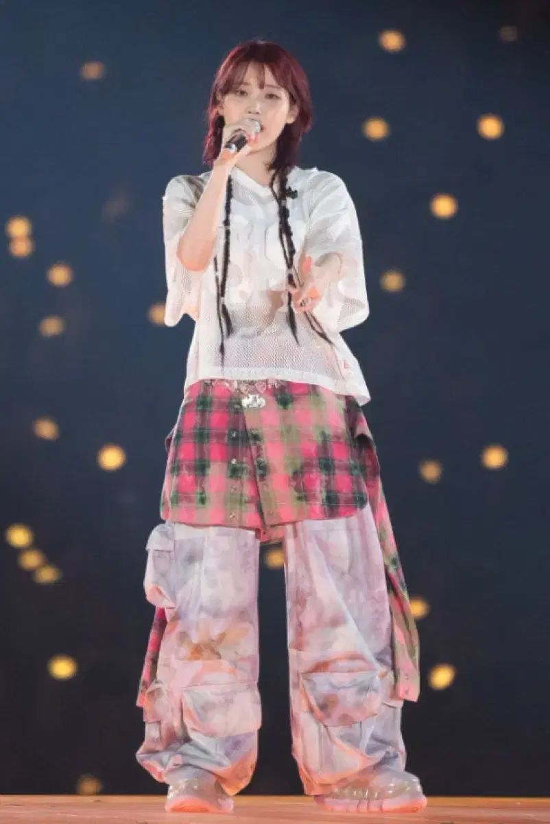 IU 着用 Open YY オープンワイワイ チェック シャツ スカート FADED CHECK