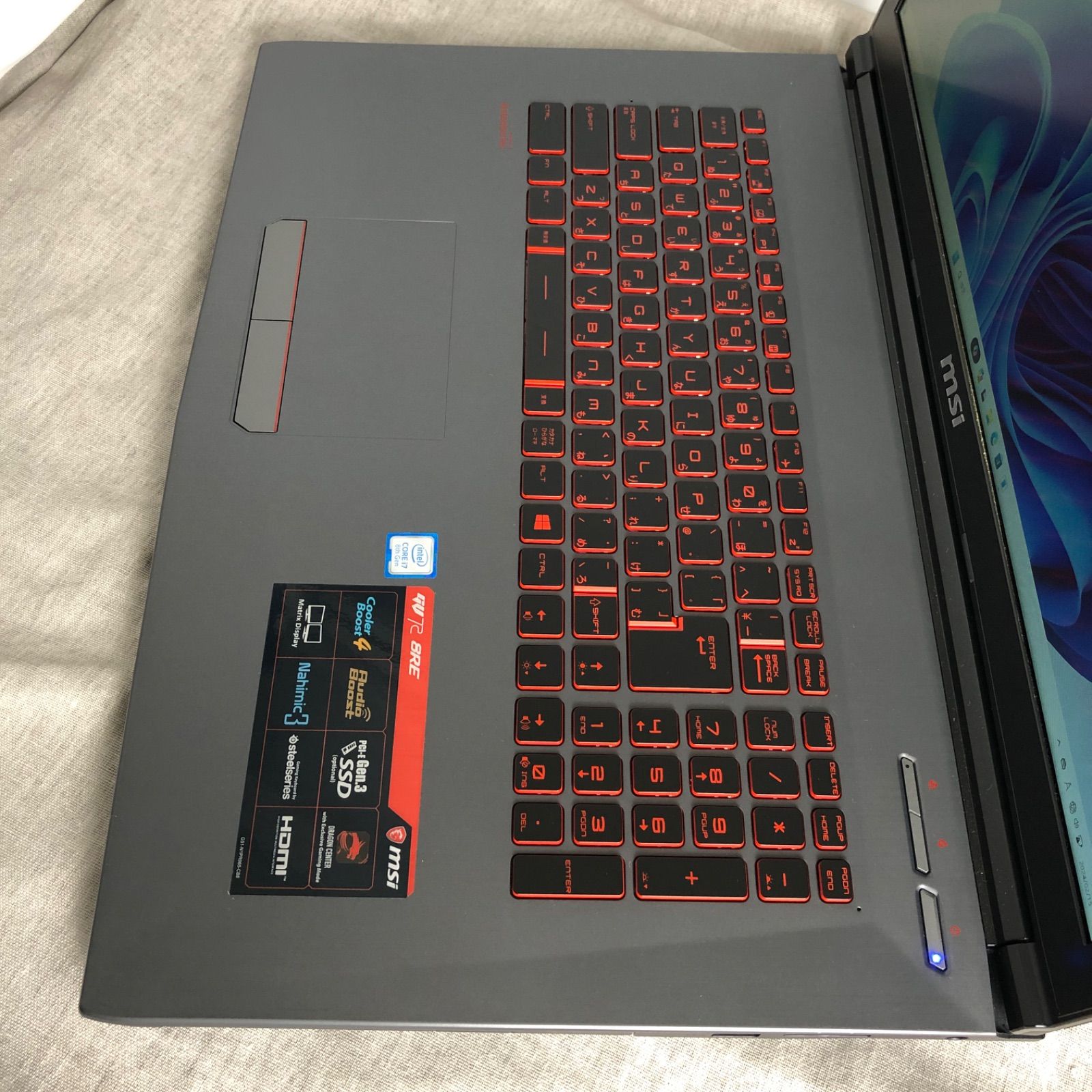 ゲーミングノートPC MSI エムエスアイ GV72 8RE-033JP【i7-8750H 