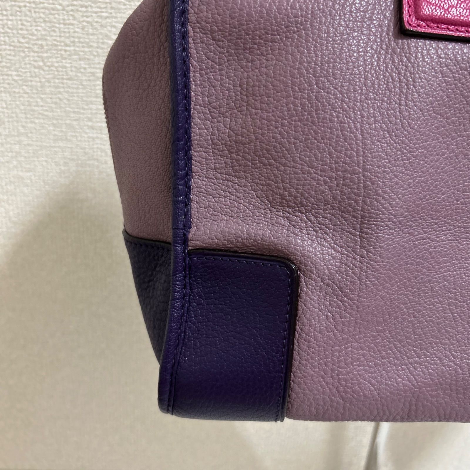 ロエベ LOEWE アマソナ28 ハンドバッグ トリコロール ピンク パープル 