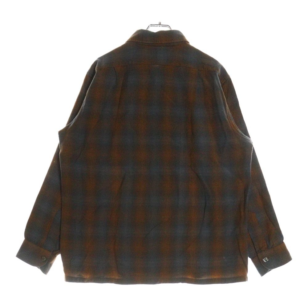 70's　PENDLETON ペンドルトン　オンブレチェックシャツ　ブラウン 70's PENDLETON ウールシャツ “オンブレチェック