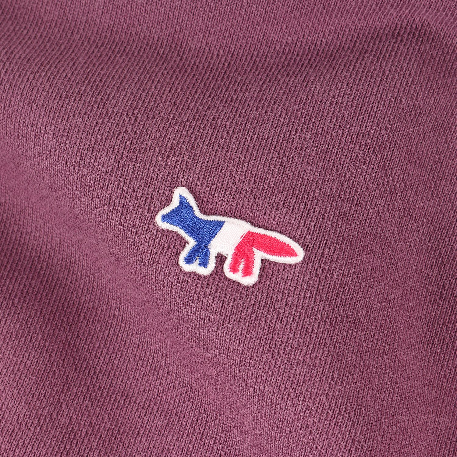 MAISON KITSUNE メゾン キツネ パーカー サイズ:M ガーメントダイ加工 トリコロール フォックス アップリケ スウェットパーカー Tricolour Fox Popover Hoody ボルドー トップス フーディー【メンズ】