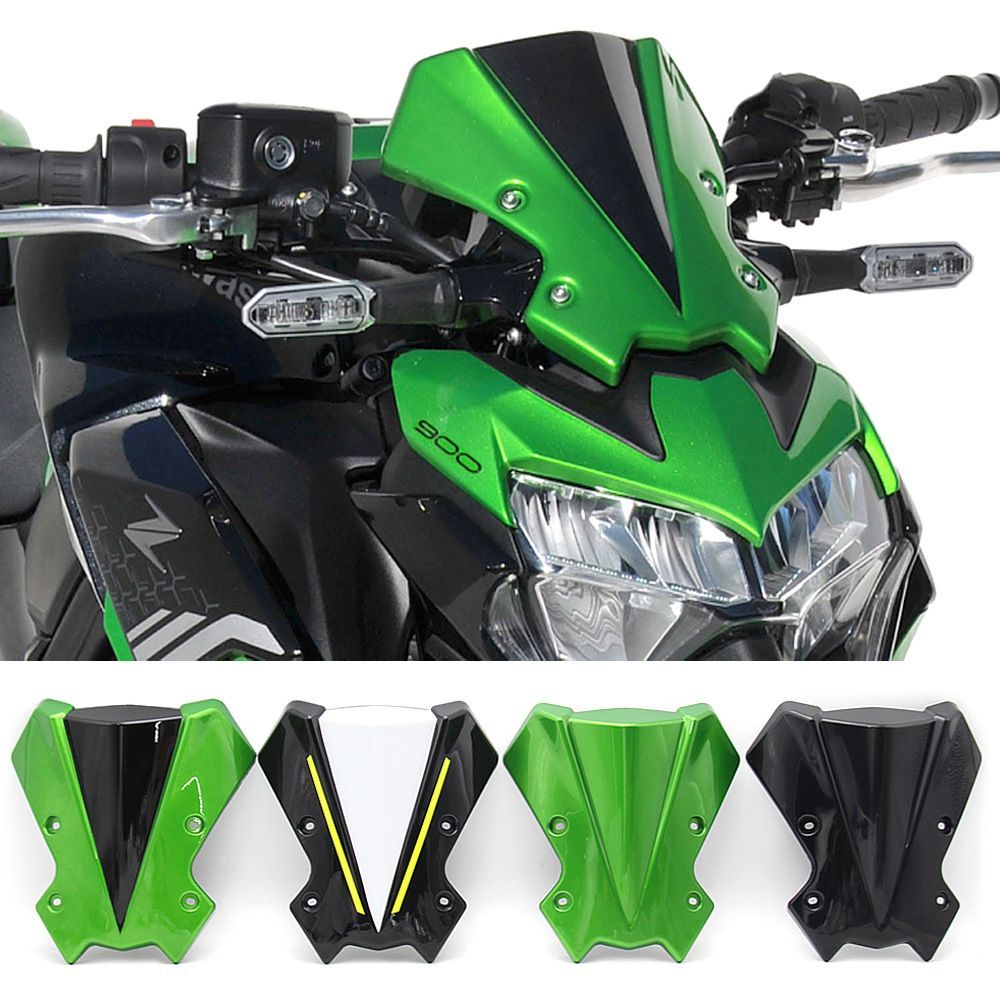 カワサキ Z900|Z650 用 フロントウィンド デフレクター 4色展開 耐風圧強化 バイクアクセサリー