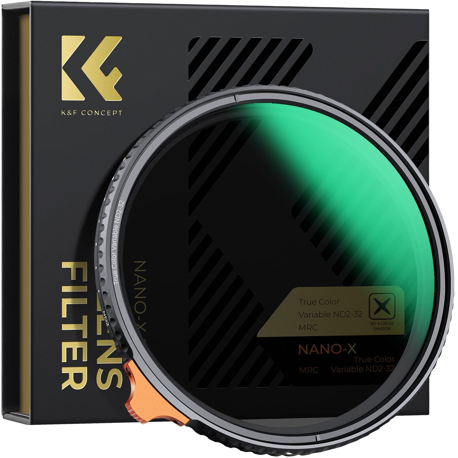 K-F CONCEPT 67mm 可変NDフィルター ND2-ND32 TRUE COLOR 黄色被り解消 両面28層コーティング 光学ガラス 撥水撥油キズ防止 フィルターケース付き NANO-Xシリーズ