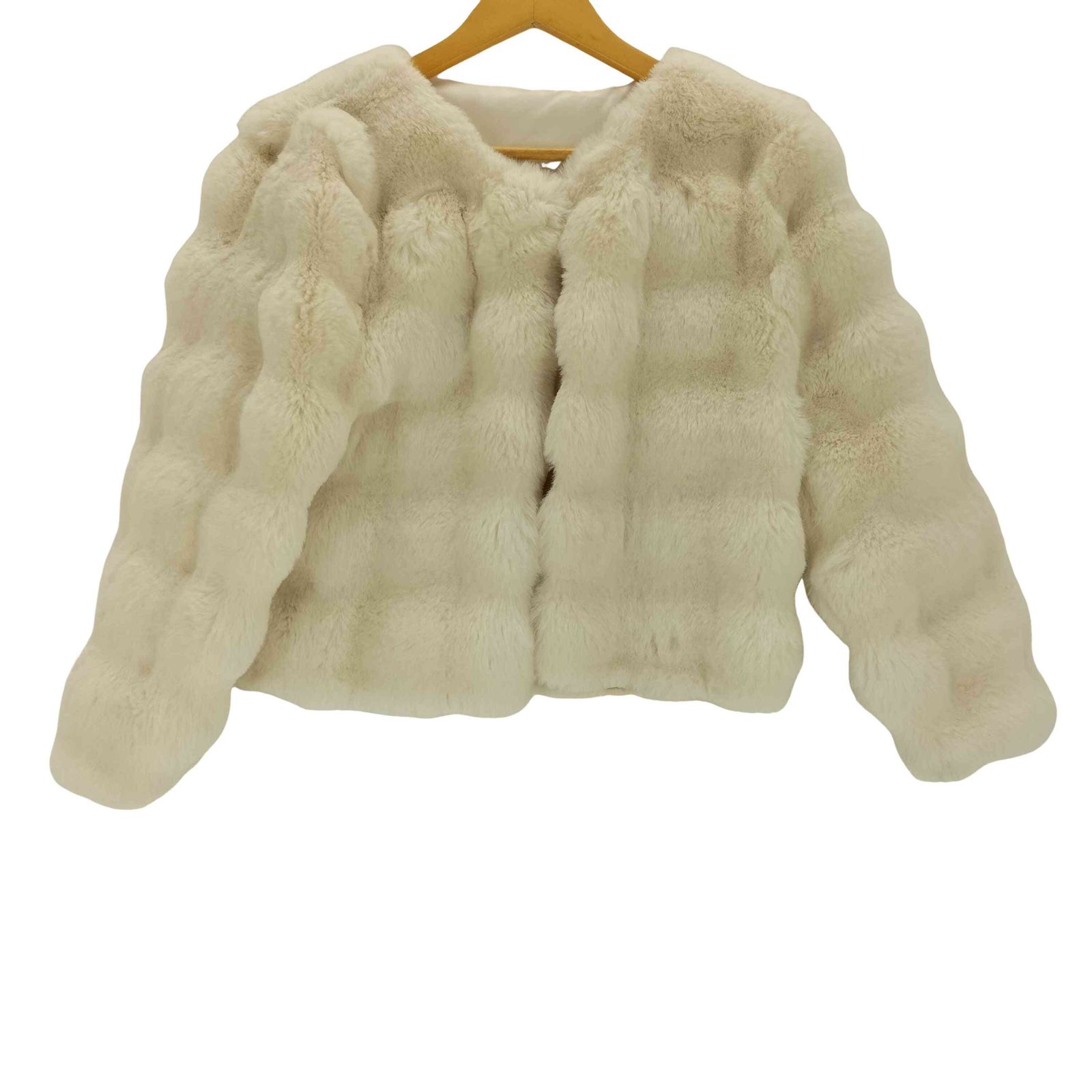 新品 エイメル Amel レディース フェイクファーノーカラーコート ジャケット・アウター