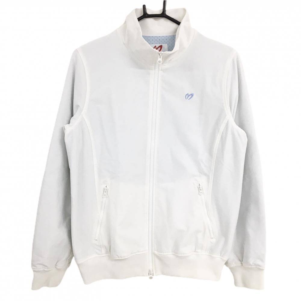 MASTER BUNNY EDITION メッシュジャケット 美品】マスターバニー ジャケットブルゾン 白 ロゴライトブルー 裏地