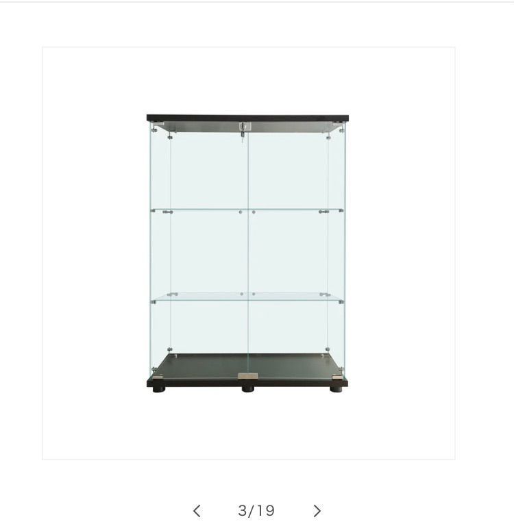 両扉ガラスケース3段 ホワイト 【公式通販】