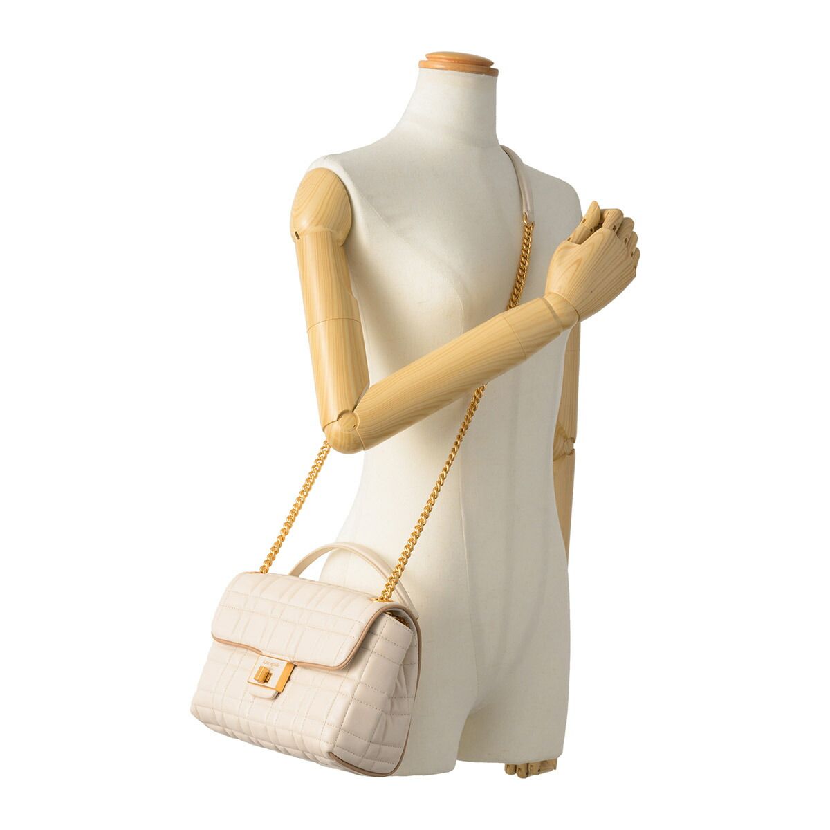 新品 ケイトスペード kate spade ショルダーバッグ QUILTED MEDIUM CONVERTIBLE SHOULDER BAG アイボリー kate spade NEW YORK - 新品 ケイトスペード kate spade ショルダー