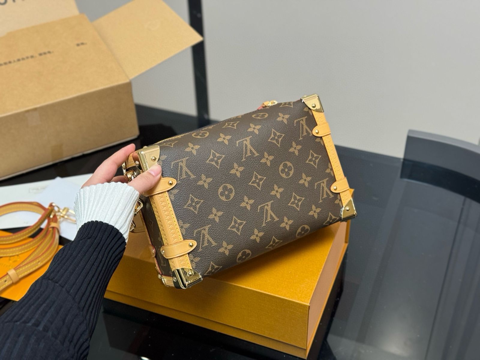 SSQ042 LOUIS VUITTON ルイヴィトン 箱 セット 今日特価】LV Soft Trunk Box / ルイヴィトン ソフト トランク