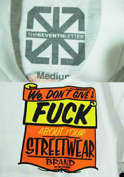 THE SEVENTH LETTER (セブンスレター) Tシャツ 7th Letter Run The Streets T-Shirt White