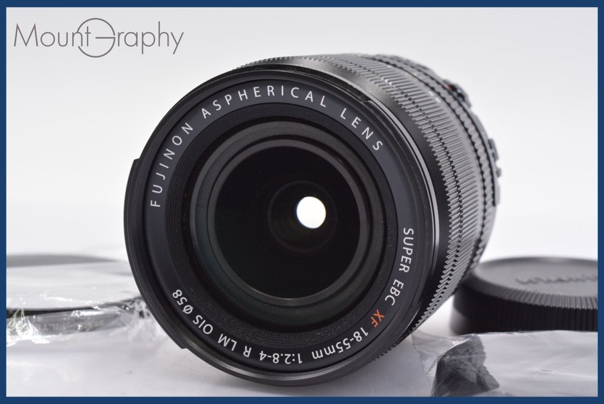 上 富士フィルム FUJIFILM FUJINON ASPHERICAL SUPER EBC XF 18-55mm F2.8-4 LM OIS 前後キャップ-レンズフィルター付 mj2801