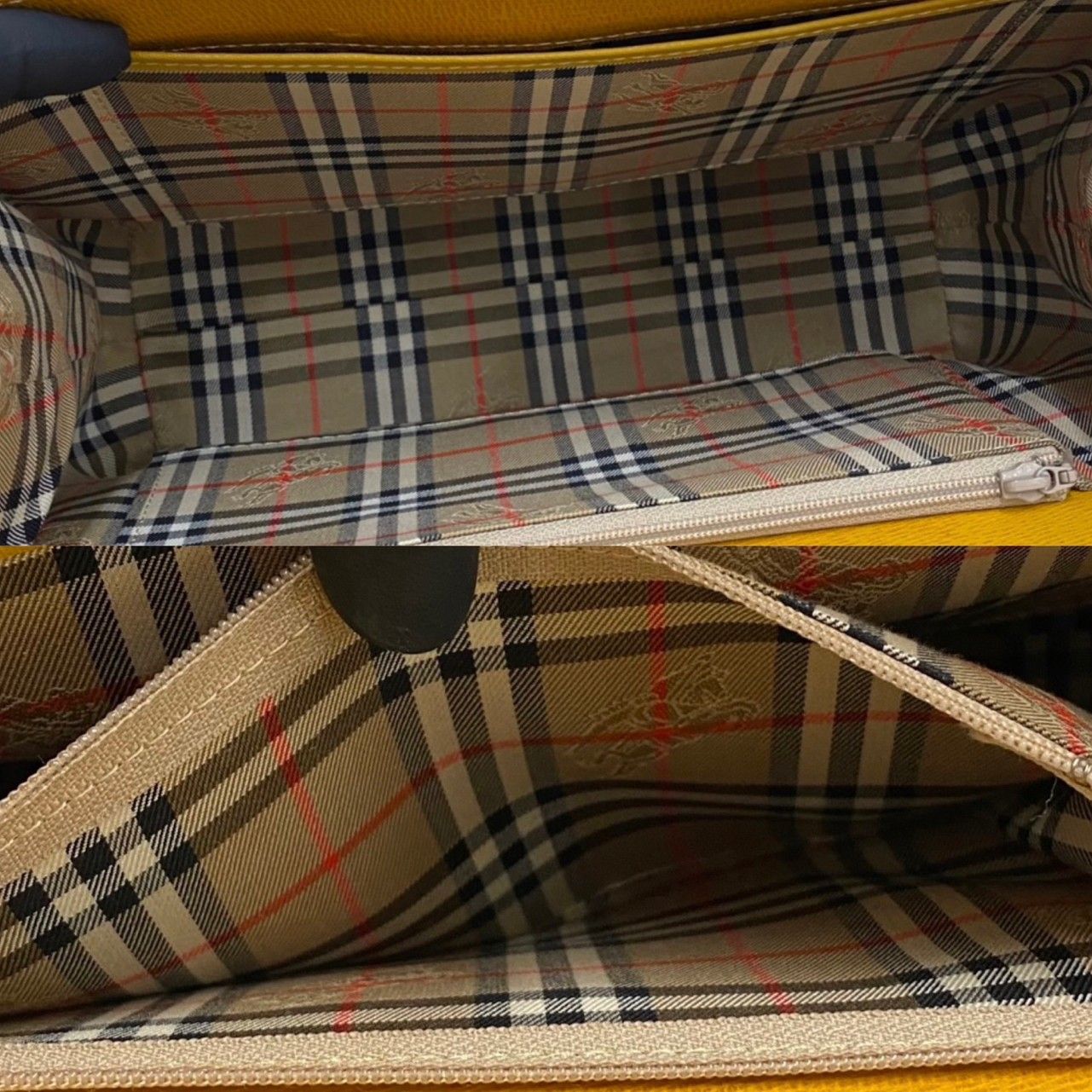 極美品 バーバリー 2way ハンドバッグ ノバチェック レザー ブラック 