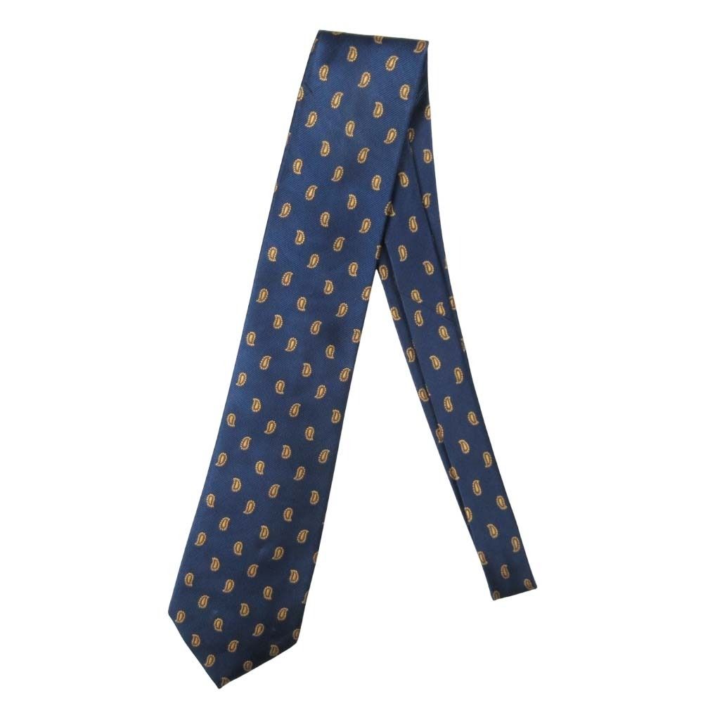 美品 GUCCI グッチ ネクタイ シルク ネイビー 紺 総柄 ペイズリー GUCCI 【名入れ】グッチ ネクタイ GG シルク ブランドネクタイ