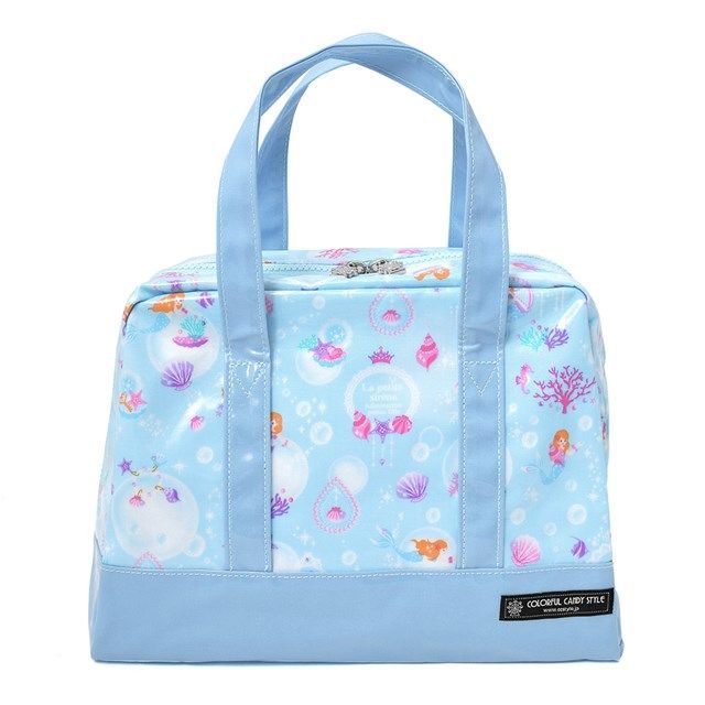CANDY STYLE COLORFUL セミボストン(プールバッグ) : 撥水 新品 撥水・軽量 プールバッグ — セミボストンタイプ セミボストン(プール 特価COLORFUL セミボストン マーメイドと輝く光のフィルハーモニー リボンデコレーション: