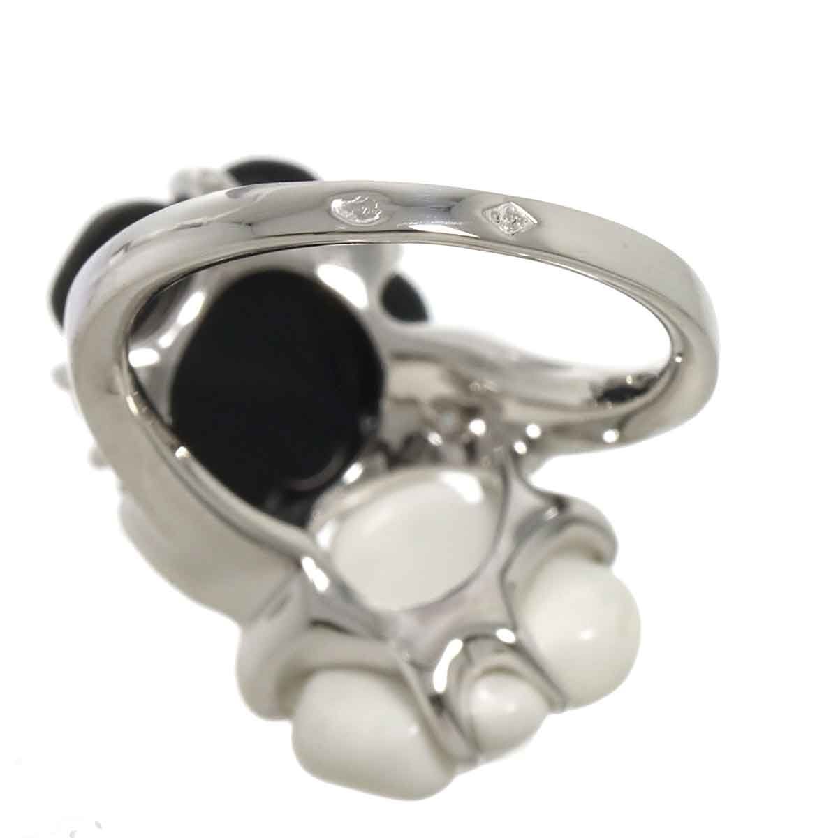 シャネル CHANEL カメリア #48 リング セラミック ダイヤ K18 WG