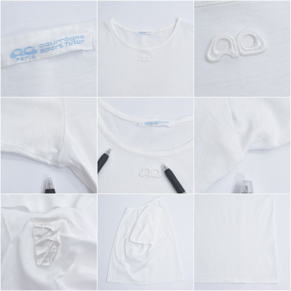 Courrèges✨クレージュ✨アンサンブル ロゴ 刺繍 チェック y2k courreges クレージュ ロゴ プリント ラメ シンプル Tシャツ y2k