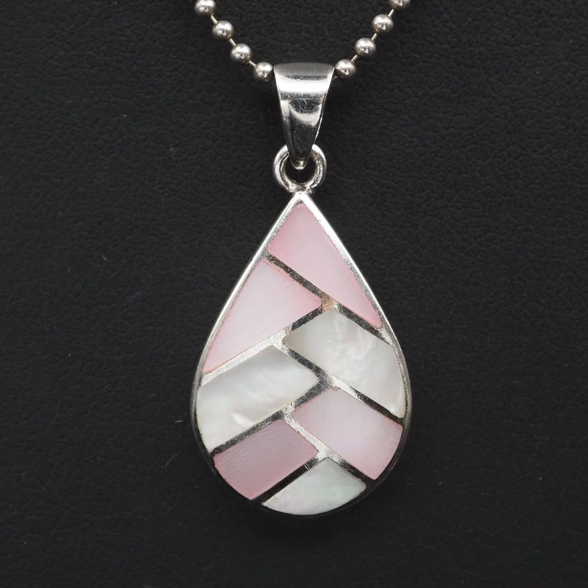 インディアンジュエリー インレイ トップ ヘッド ネックレス Indian