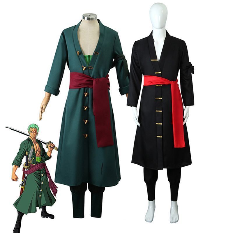 ONE PIECE ロロノア ゾロ コスプレ ワンピース ロロノア ゾロ コスプレ 衣装 ウイッグ付き ワノ国 ロロノア ゾロ Cosplay 演出服 変装 仮装 日常服 アニメ 祭り 学園祭 文化祭 漫遊展 ハロウィン クリスマス コスチューム