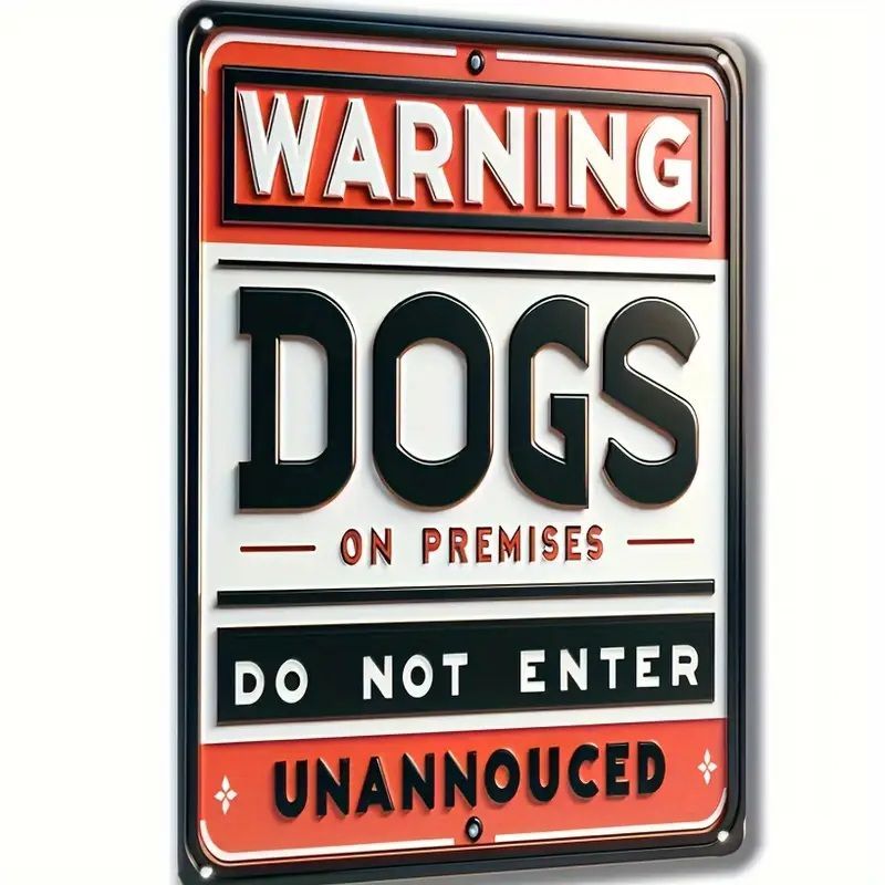 卸売 ブリキ看板 犬 警告 注意 玄関 入口 看板 20×30㎝ ガレージ 店舗・販促用品