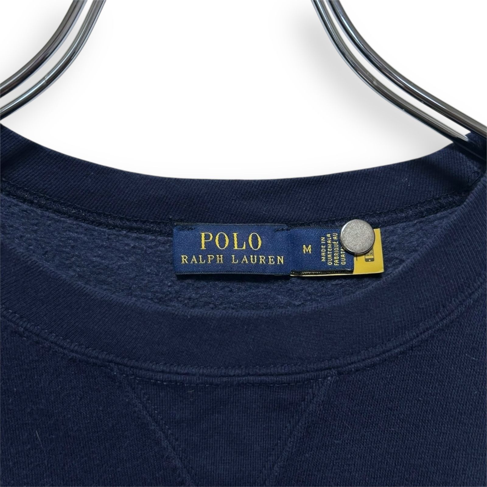 現行タグ POLO RALPH LAUREN ポロ ラルフローレン スウェット ワッペン ネイビー M