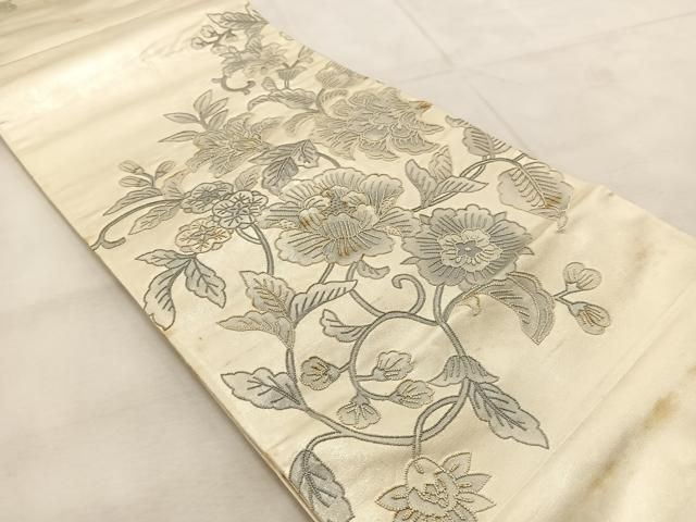 平和屋着物▽中国三大刺繍 総相良刺繍 太鼓柄袋帯 天井花