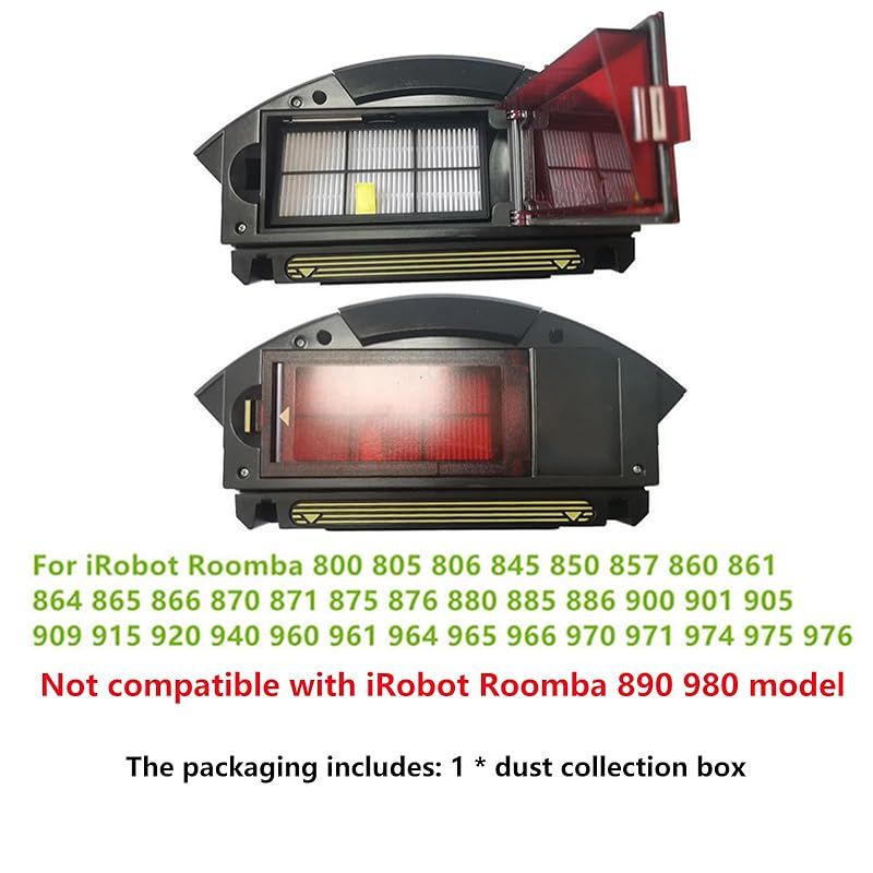 ZLiT ダストビン ボックス フィルター付き iRobot ルンバ 800 805 806 900 901シリーズ ロボット掃除機ダストボックス ルンバ890 980には適合しません 1