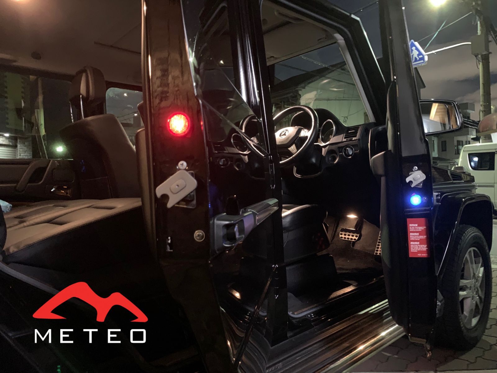 【保証一年間】METEO マツダ CX-3専用フロント ドアワーニング フラッシュLED 赤 レッド RED メテオ 反射板機能付 テールに RR20-A3