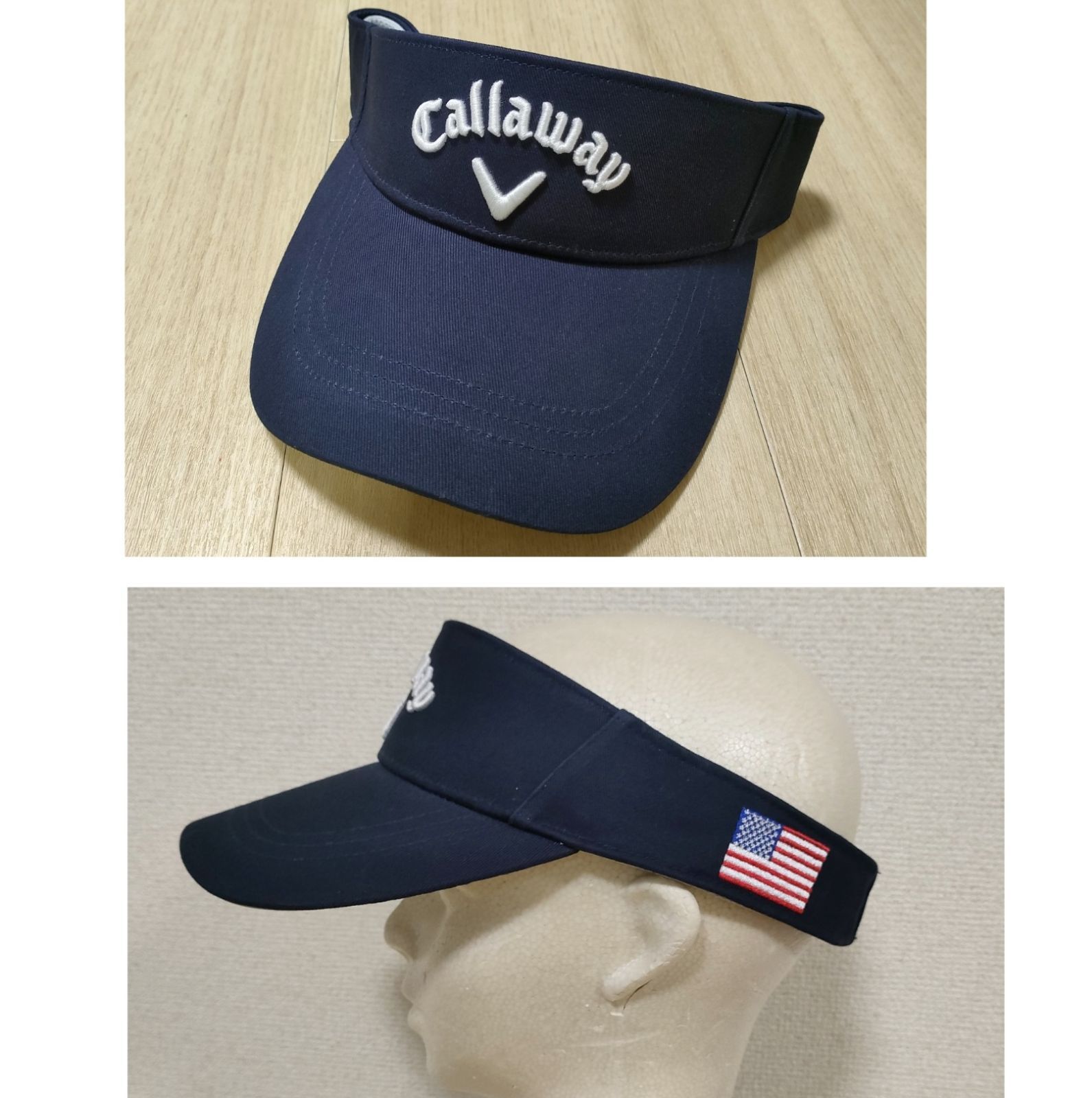 新品】キャロウェイ Callaway サンバイザー ゴルフ メンズ ネイビー