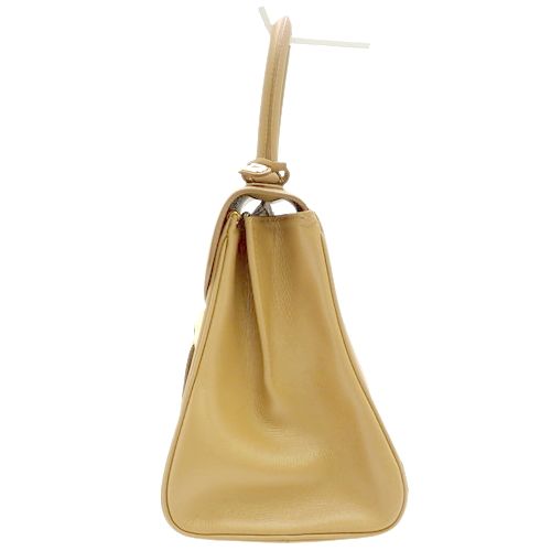 DELVAUX ブリヨン PM キャメル ゴールド金具 - ハンドバッグ