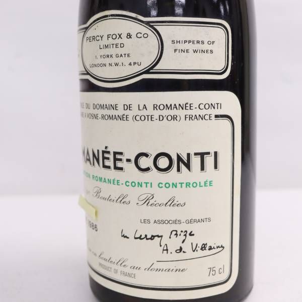 DRC ROMANEE-CONTI（ロマネコンティ）1986 13％ 750ml F23I130004-