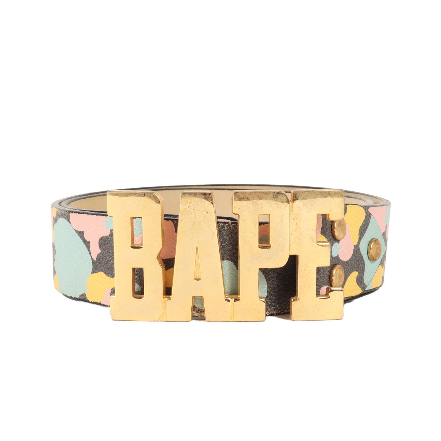 A BATHING APE ベルト ブラウン レザー 約107cm