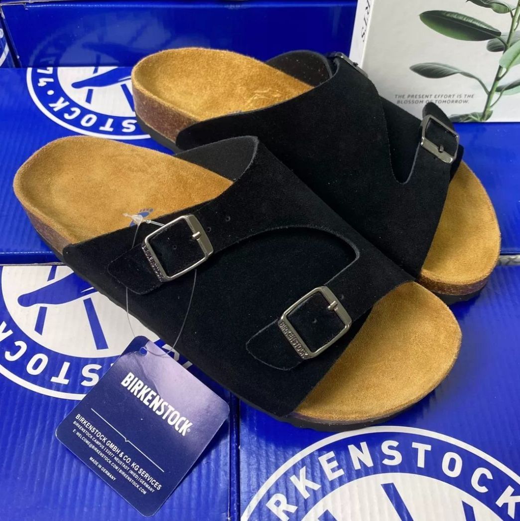 BIRKENSTOCK ビルケンシュトック ZÜRICH / チューリッヒ スエード レザー サンダル ブラック  箱付  男女兼用  ナロー幅