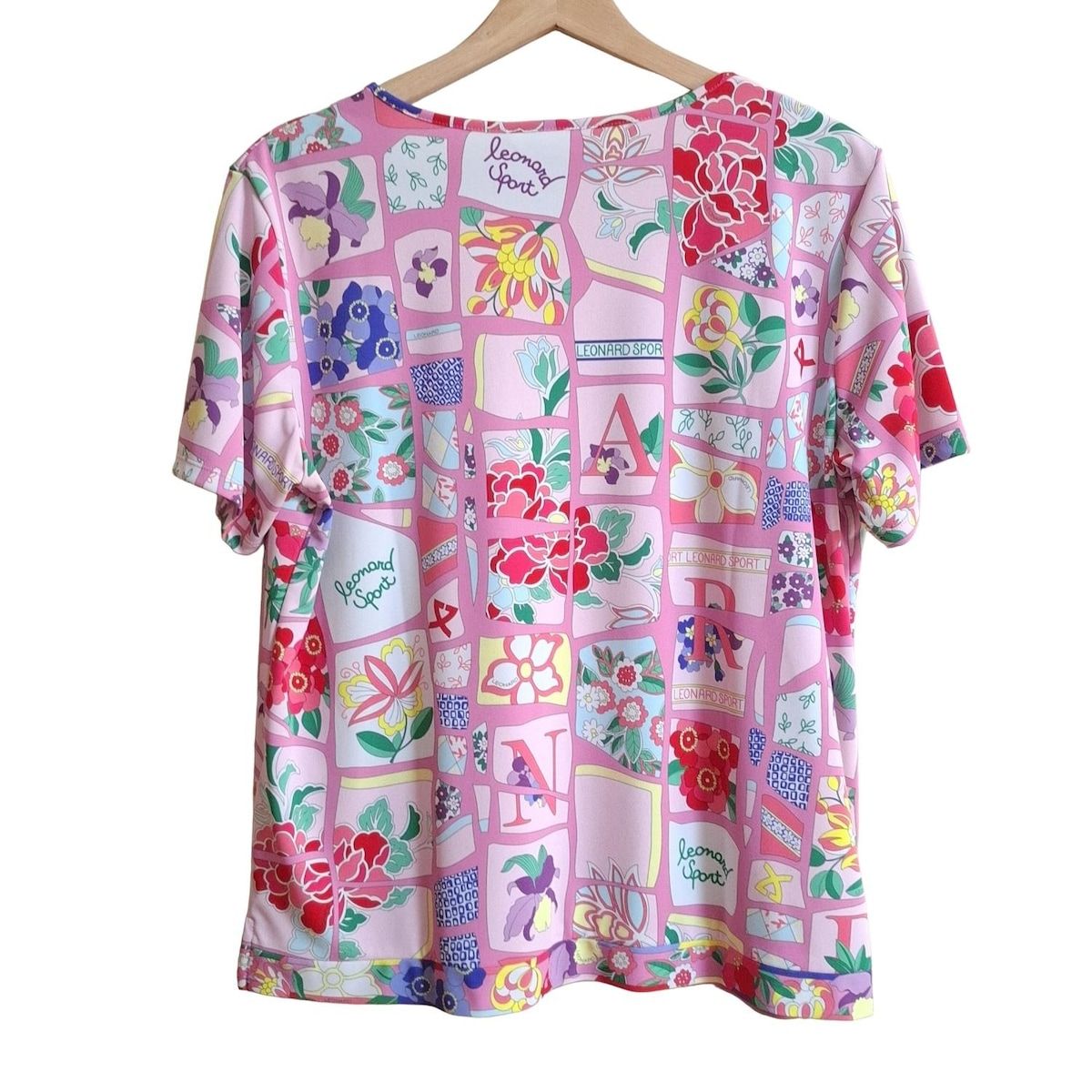 レオナール　花柄ピンク　カットソー 新品 LEONARD FASHION 花柄 半袖 カットソー ピンク LL 新品 LEONARD