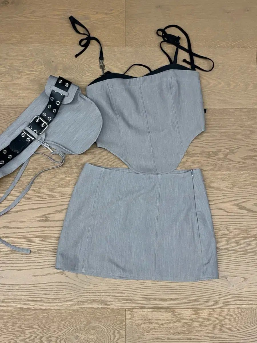 Kashiko カシコ レイヤードコルセット カーゴベルトミニスカート s