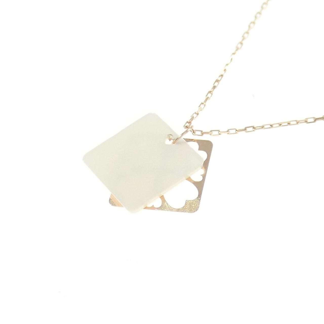 【新品未使用】クローバー　マザーオブパール　ネックレス Van Cleef & Arpels Tow Butterfly ナチュラル ホワイト