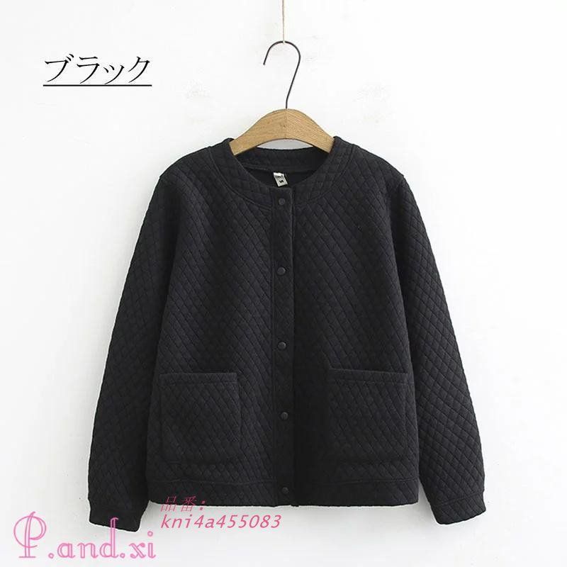 キルティングジャケット レディース 秋 ノーアウター キルティングコート ショート 羽織り シ 体型カバー 長袖 上着 軽量 キルト 大人 kni4a455083