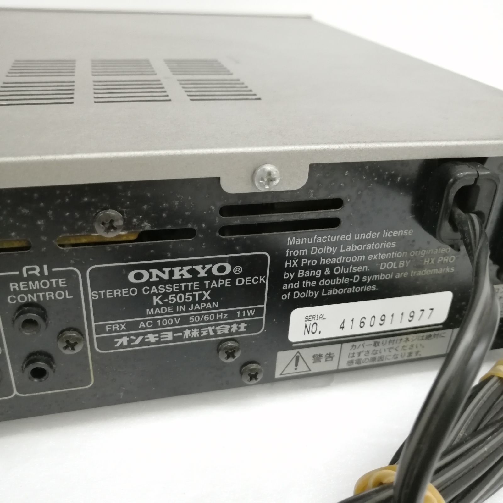 ONKYO K-505TX カセットデッキ Yahoo!オークション - ONKYO K-505TX オートリバースカセット